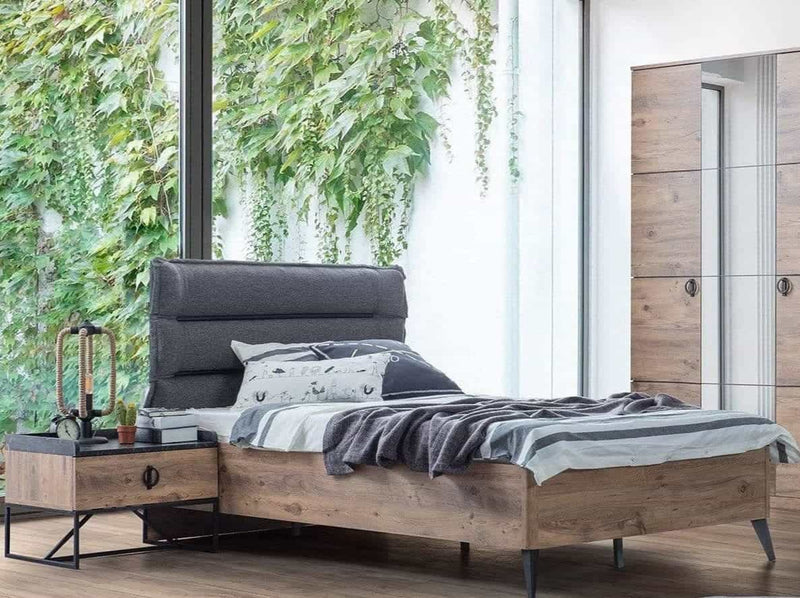 Gala Mobilya Başucu Loft Ceviz Karyola Başucu 120 cm