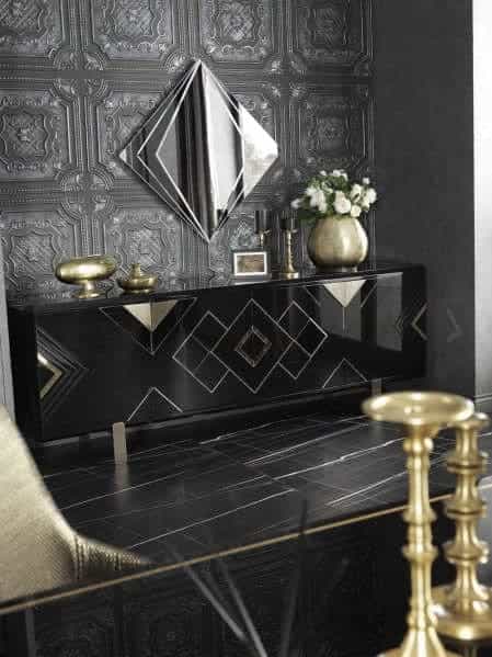 LuxeLife konsol Versace Siyah Konsol ve Ayna